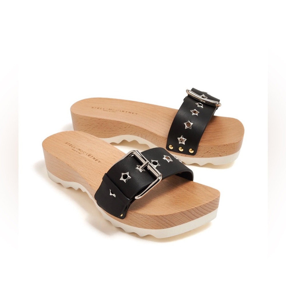 STELLA MCCARTNEY Elyse 40MM Wooden Sandals